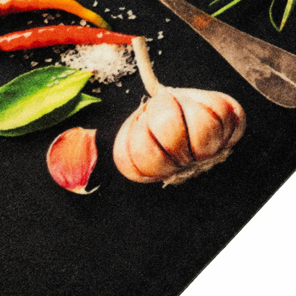 Tapete de cozinha lavável 45x150 cm veludo padrão especiarias M 3