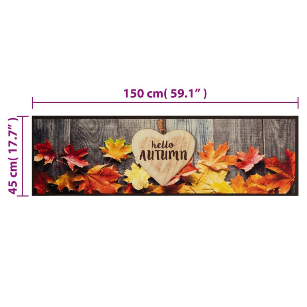 Alfombra de cocina lavable terciopelo Autumn 45x150cm M 5