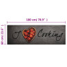 Alfombra de cocina lavable terciopelo texto Cooking 60x180 cm 5