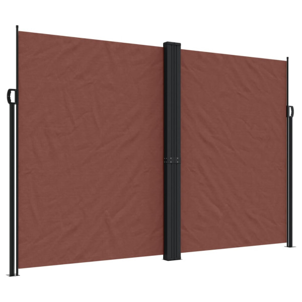 Toldo lateral retráctil marrón 220x600 cm M 2