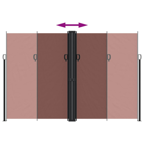 Toldo lateral retrátil 220x600 cm castanho M 5