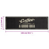 Alfombra de cocina lavable terciopelo texto café 45x150 cm 5