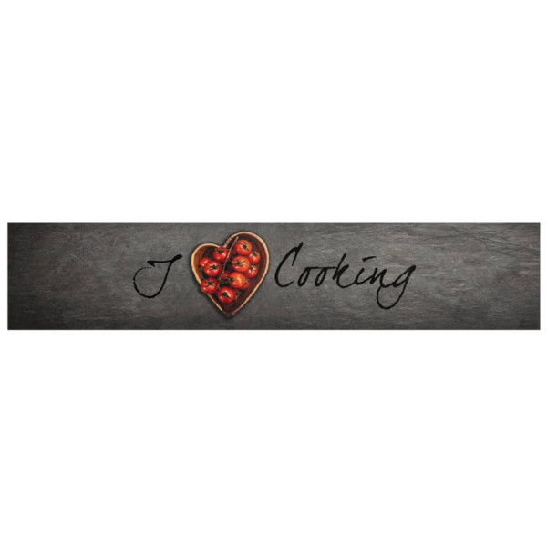 Alfombra de cocina lavable terciopelo texto Cooking 60x300 cm M 2