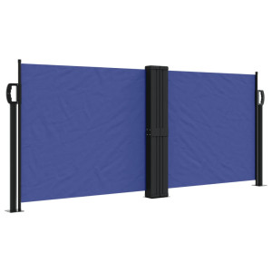 Toldo lateral retráctil azul 100x1000 cm H