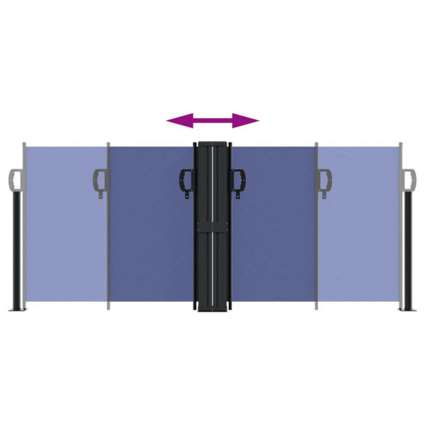 Toldo lateral retrátil 100x1000 cm azul M 5