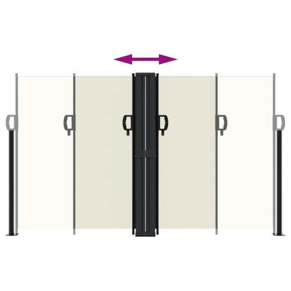 Toldo lateral retrátil 140x1000 cm creme M 5