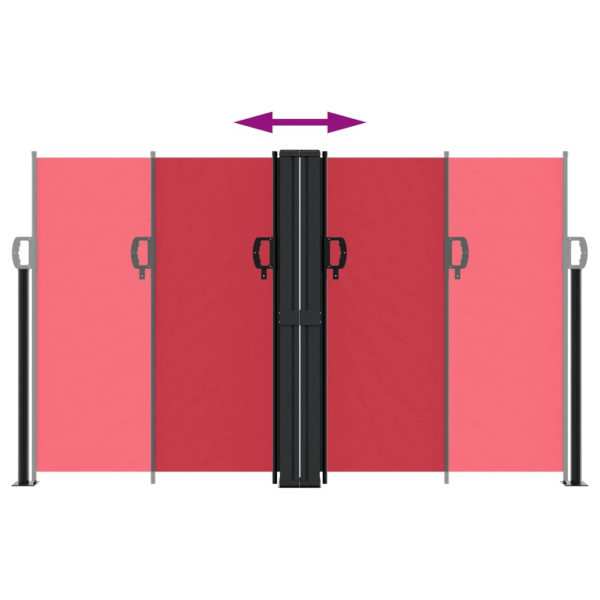 Toldo lateral retráctil rojo 140x1000 cm M 5