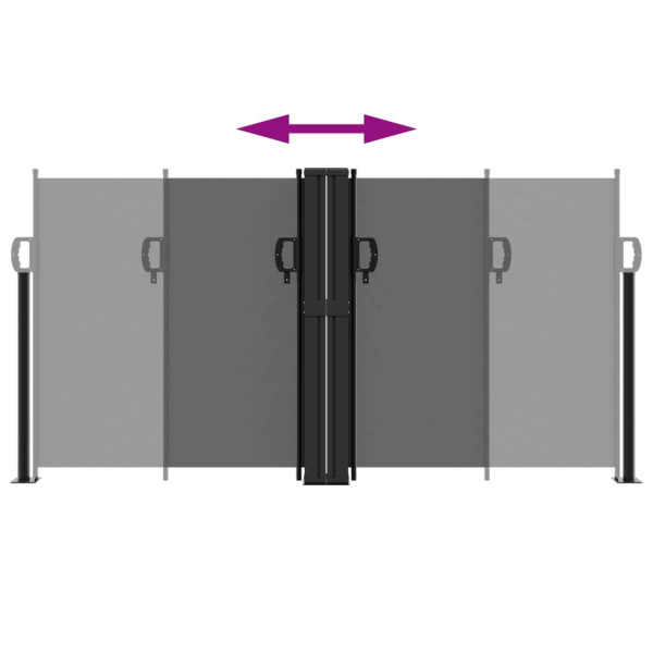 Toldo lateral retrátil 120x1000 cm preto M 5