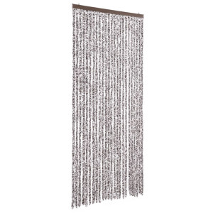Cortina anti-insetos 100x230 cm chenille castanho e bege H