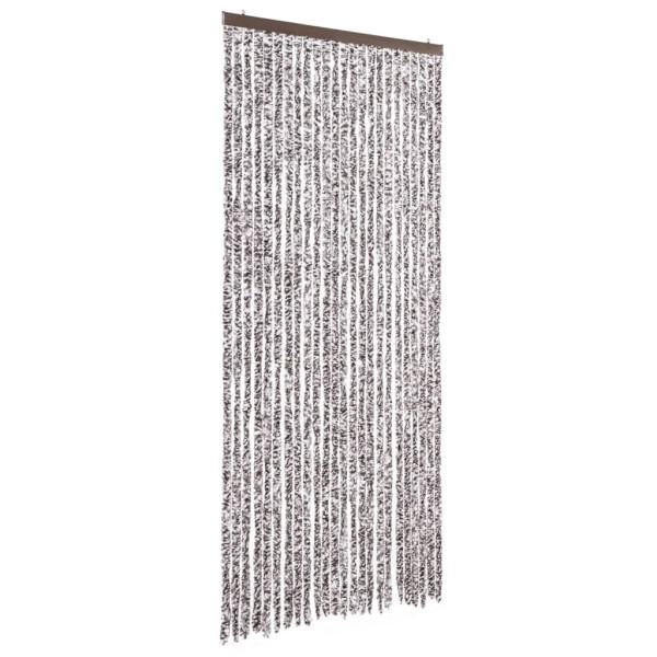 Cortina antimoscas chenilla marrón y beige 100x230 cm M 2