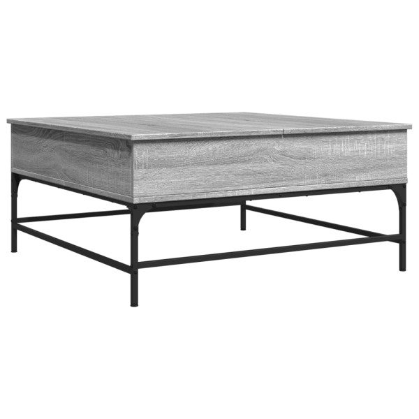 Mesa de centro 95x95x45 cm derivados madeira/metal cinza sonoma M 2