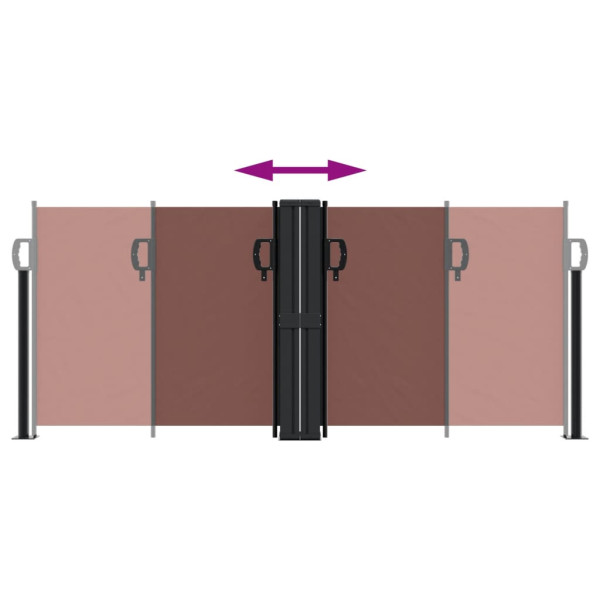 Toldo lateral retráctil marrón 100x1000 cm M 5