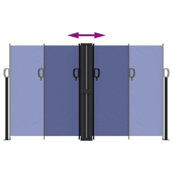 Toldo lateral retráctil azul 140x1000 cm M 5