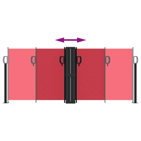 Toldo lateral retráctil rojo 100x1000 cm M 5