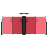 Toldo lateral retrátil 100x1000 cm vermelho 5