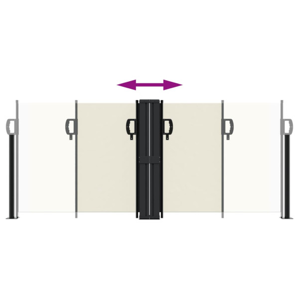 Toldo lateral retrátil 100x1000 cm creme M 5