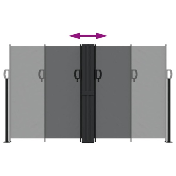 Toldo lateral retráctil negro 140x1000 cm M 5