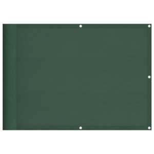 Pantalla de balcón 100% poliéster Oxford verde oscuro 75x700 cm H