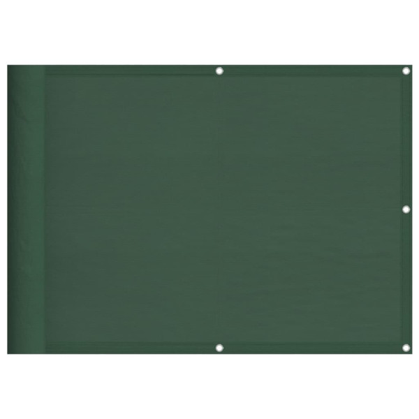 Pantalla de balcón 100% poliéster Oxford verde oscuro 75x700 cm M 2