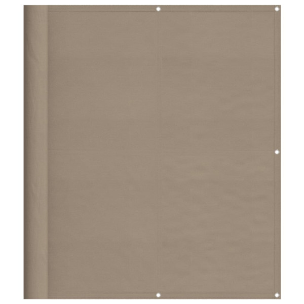 Pantalla de balcón 100% poliéster Oxford taupé 120x700 cm M 2