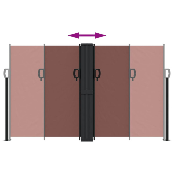 Toldo lateral retráctil marrón 140x1000 cm M 5