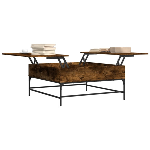 Mesa de centro 95x95x45 cm deriv. madeira/metal carvalho fumado M 4