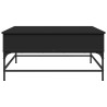 Mesa de centro madera de ingeniería y metal negro 95x95x45 cm 5