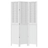 Biombo separador de 3 paneles madera maciza Paulownia blanco 4