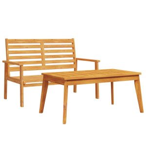 Set de muebles de jardín madera maciza de acacia H