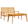 Set de muebles de jardín madera maciza de acacia 2
