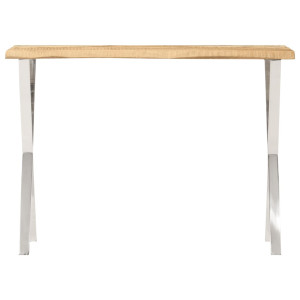 Mesa consola c/ borda viva 105x33x76cm madeira mangueira maciça H