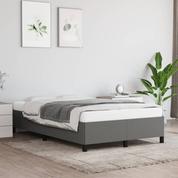 Estructura de cama tela gris oscuro 120x190 cm M 3