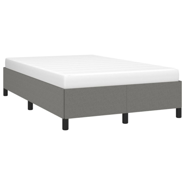 Estrutura de cama sem colchão cinza escuro 120x190 cm tecido M 4