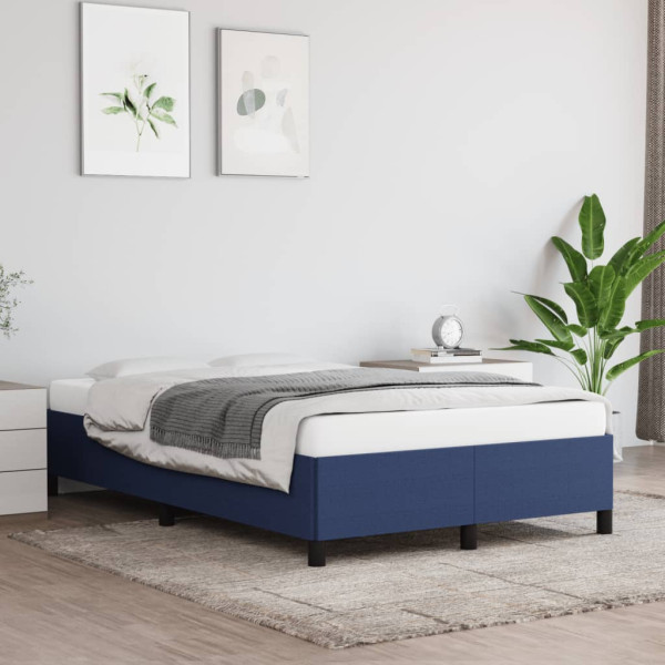 Estrutura de cama sem colchão 120x190 cm tecido azul M 3