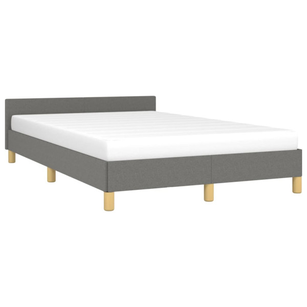 Estructura de cama con cabecero tela gris oscuro 120x190 cm M 4