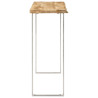 Mesa de console com borda natural madeira de manga sólida 105x33x76 cm 3