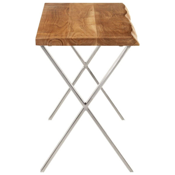 Banco con borde natural madera de acacia maciza 105 cm M 3