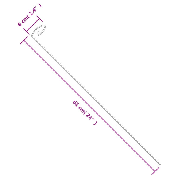 Tutores para plantas 20 unidades acero verde oscuro 61 cm M 5