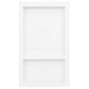 Hornacina de ducha 2 compartimentos blanco brillo 41x51x10 cm H