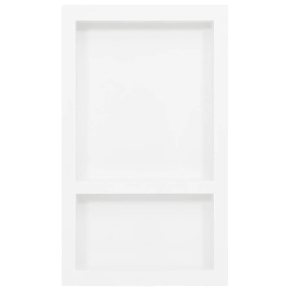 Hornacina de ducha 2 compartimentos blanco brillo 41x51x10 cm M 2