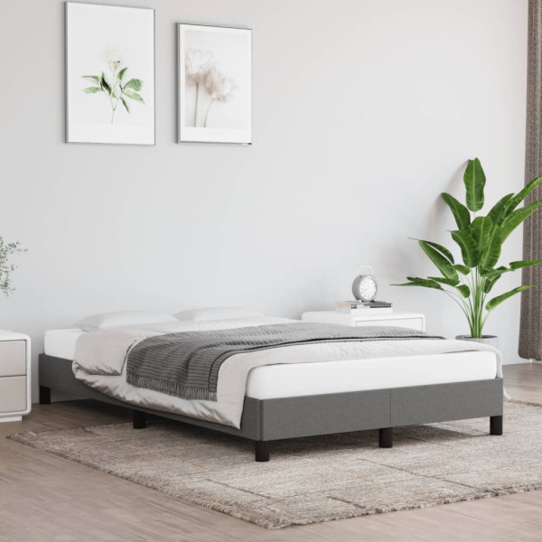 Estructura de cama tela gris oscuro 120x190 cm M 3
