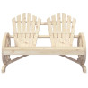 Sillón de jardín Adirondack doble madera maciza de abeto 4