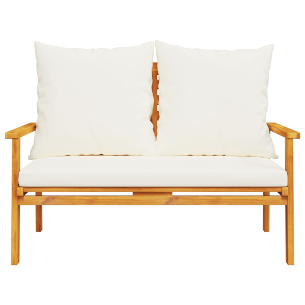 Banco de jardim com almofadão 120 cm madeira de acácia maciça M 4