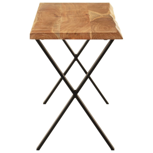 Banco con borde natural madera de acacia maciza 105 cm M 3