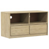 Mueble de TV SAUDA madera maciza pino color roble 99x43x55 cm 2