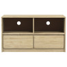Mueble de TV SAUDA madera maciza pino color roble 99x43x55 cm 4