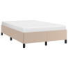 Estructura de cama cuero sintético color capuchino 120x190 cm 4