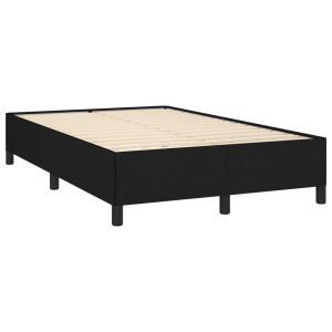 Estructura de cama tela negro 120x190 cm H