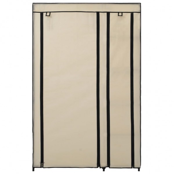 Roupeiro dobrável 110x45x175 cm tecido creme M 3