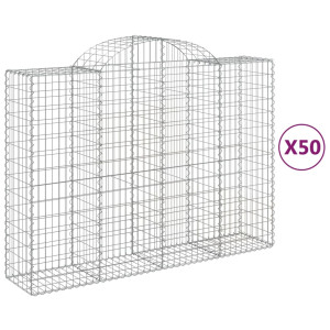 Cestos gabião arqueados 50 pcs 200x50x140/160 ferro galvanizado H